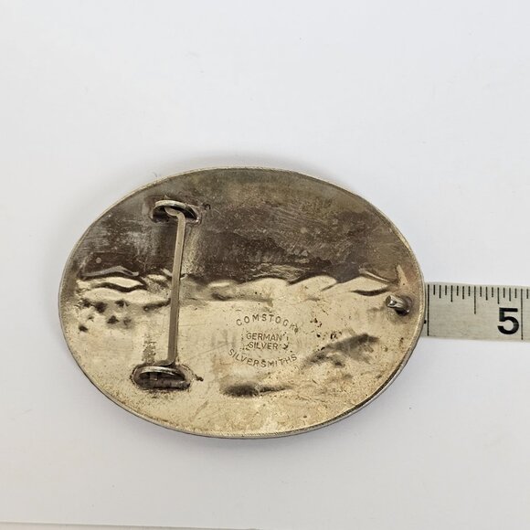 Vtg Comstock German Silver Belt Buckle Bronc Rider Rodeo Cowboy Barrel Racing - Picture 10 of 13